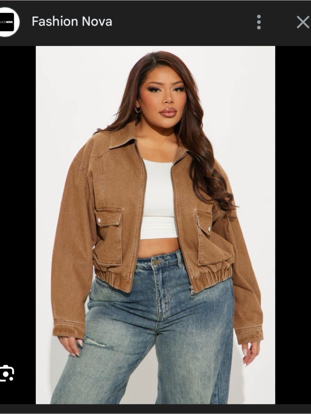Fashion Nova Tan Corduroy Utility Jacket Size XS -NWT